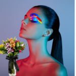 Alstroemérias Coloridas Em Vaso De Vidro – Tiffany - Imagem 2