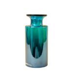 Vaso Decorativo de Vidro Azul Metálico