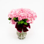 Arranjo de Rosa Cor-de-Rosa em Vaso Alina