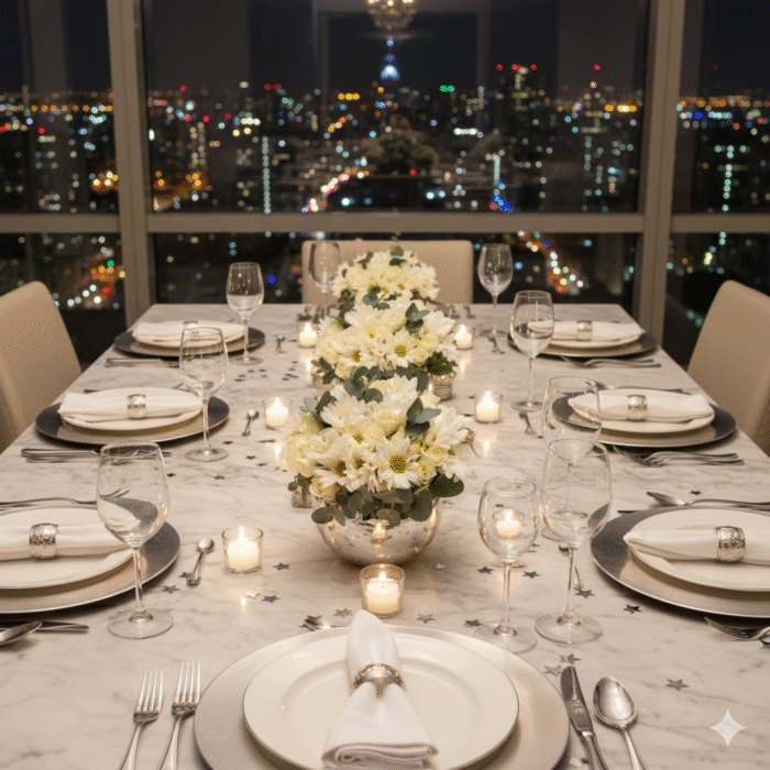Margaridas e Rosa Spray Branca em Vaso- Maelle - Imagem 3