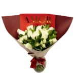 Bouquet de Rosas Brancas - AMOR <br><b>(Entrega expressa)</b> - Imagem 2