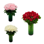 Rosas Brancas em Vaso Verde - Maelle