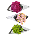 Buquê premium de flores do campo embalado em papel personalizado. Presente de luxo para ocasiões especiais.