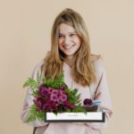 Kit flor e bolo de chocolate