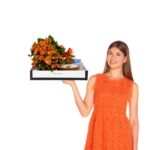 Kit flor e bolo de chocolate