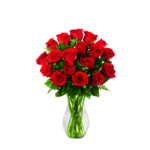 18 Rosas em Vaso Vermelho - Bae