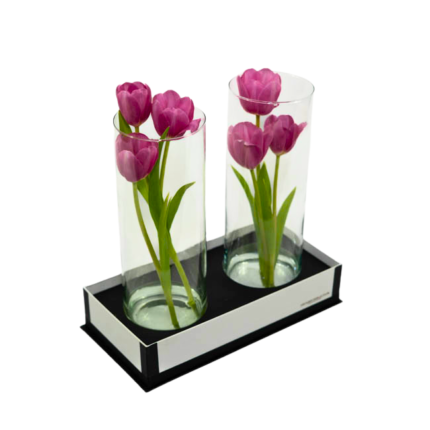 Tulipas Pink em Vaso - Zaya