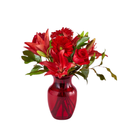 Flores Vermelhas em Vaso - Chérie