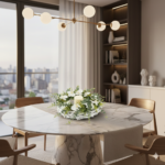 A Guirlanda Très Chic traduz a elegância na sua forma mais pura. Com flores brancas delicadas, folhagens verdes suaves e uma vela central que simboliza acolhimento e equilíbrio, esta peça é ideal para quem aprecia o luxo discreto e a estética atemporal. Seu design orgânico e bem proporcionado faz dela um centro de mesa perfeito, capaz de transformar qualquer ambiente com leveza e sofisticação — seja em uma mesa de jantar, aparador, coffee table ou composição decorativa refinada. Produzida artesanalmente no atelier da Une Fleur dans la Ville, cada guirlanda reflete cuidado absoluto nos detalhes, acabamento impecável e uma estética pensada para impressionar sem excessos.