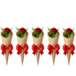 Rosa única premium em cachepô branco minimalista, ideal para brinde corporativo de Dia da Mulher em São Paulo.