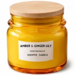 Vela Aromática Âmbar e Lírio de Gengibre no Pote Ambarino
